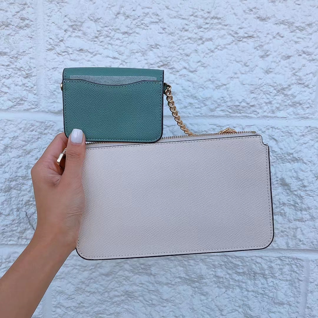 Coach C3608 Poppy Crossbody With Card Case In Colorblock Chalk Multi Coach C3608 Poppy Crossbody With Card Case In Colorblock Chalk Multi